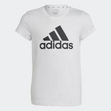 T-shirt de Algodão Essentials Branco Raparigas Sportswear