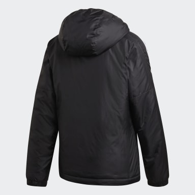 Essentials Insulated Hooded Jakke Svart