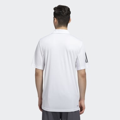 Men Tennis White CLUB 3 STRIPES POLO TEE
