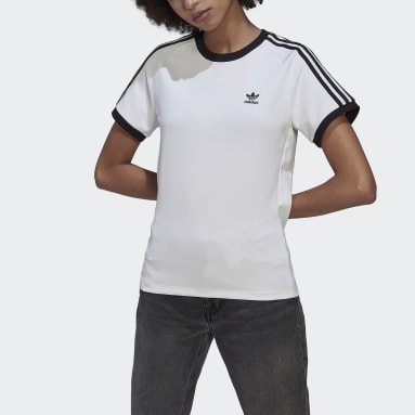 T-shirt Adicolor Classics Slim 3-Stripes blanc Femmes Originals