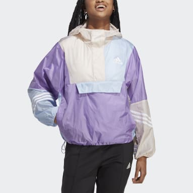 Women Outdoor Purple 윈드레디 후드 아노락