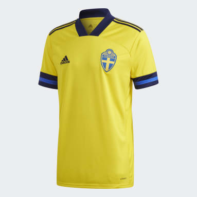 Camisola Principal da Suécia Amarelo Homem Futebol