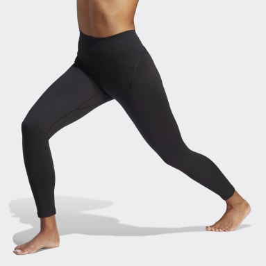 ผู้หญิง เทรนนิง สีดำ กางเกงรัดรูปเจ็ดส่วน Yoga Studio Luxe