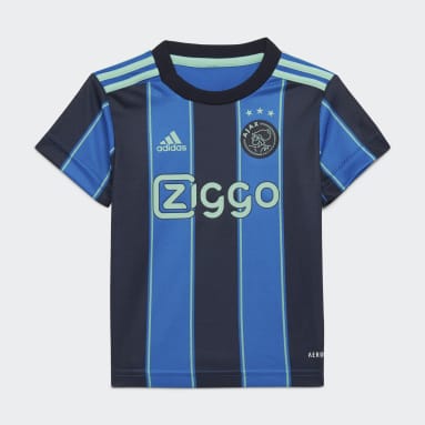 Kinder Fußball Ajax 21/22 Mini-Auswärtsausrüstung Blau