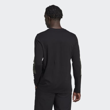 T-shirt à manches longues imprimé camo Essentials Noir Hommes Sportswear
