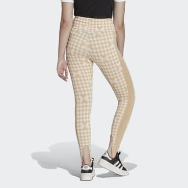 Leggings adidas Ski Chic Allover Print Beige Donna Originals
