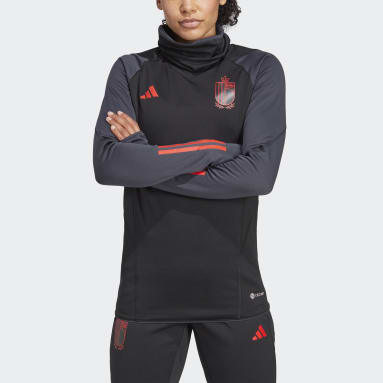 Dames Voetbal zwart België Tiro 23 Warm Longsleeve