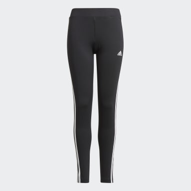 Youth 8-16 Years Sportswear Black Designed 2 Move 3-Stripes Tights