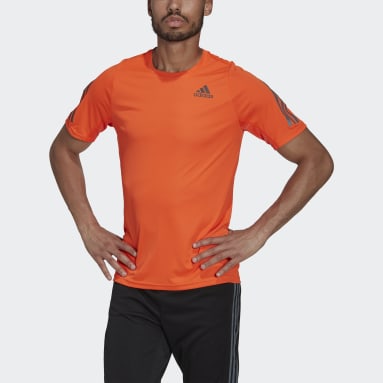 ผู้ชาย วิ่ง สีส้ม เสื้อยืด Run Icon