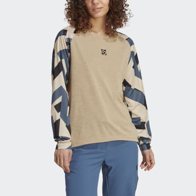 adidas Sports Club Long Sleeve Crop Tee - Beige