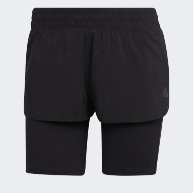 Shorts de Running Dos en Uno Run Icons Negro Mujer Running