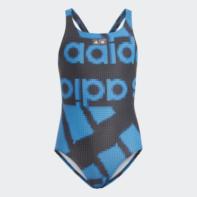 Girls Swimming Blue 아디다스 x 클래식 레고 스윔수트