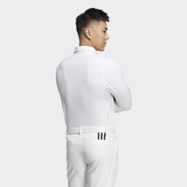 남성 Golf White 콜드레디 긴팔 폴로 셔츠