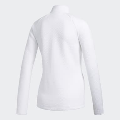 Women's Golf White Textured Layer Jacket