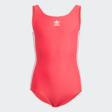 Girls Originals Pink Originals Adicolor 3-Stripes Swimsuit