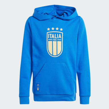 Barn Fotboll Blå Italy Hoodie