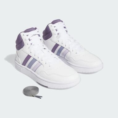 Women Basketball White Hoops 3.0 Mid Shoes