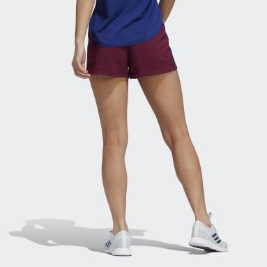 Women's Training Burgundy Pacer 3-Stripes Shorts