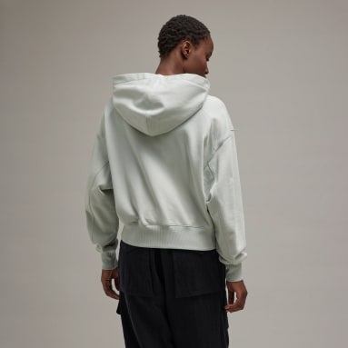 Kvinder Y-3 Grå Y-3 Organic Cotton Terry Boxy hættetrøje