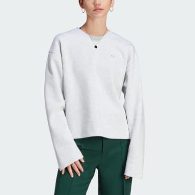Women Lifestyle Grey Essentials Short Sweatshirt