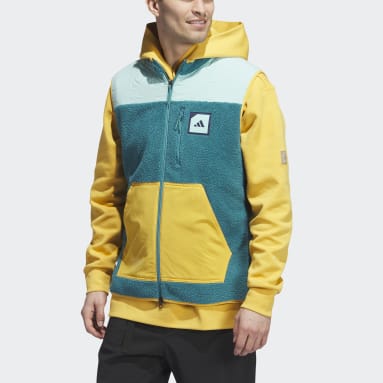 남성 Golf Turquoise 아디크로스 패디드 플리스 풀집 베스트