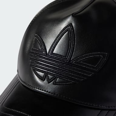 Adidas black trefoil hat cheap