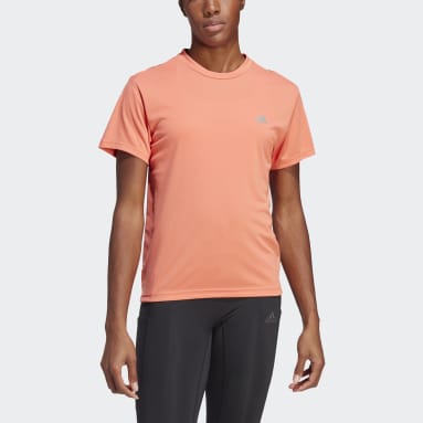 Playera Run It Naranja Mujer Running