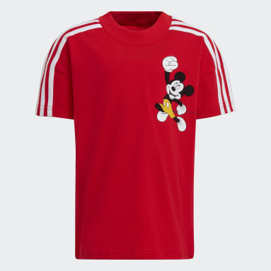 Kids Sportswear Red Disney Mickey Mouse Tee