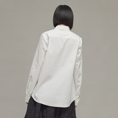 Camisa Classic Chest Logo Button-Down Y-3 Blanco Mujer Y-3