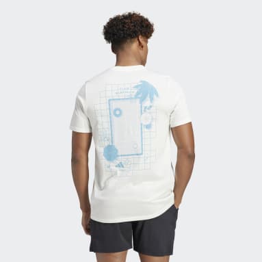 Playera AEROREADY para Tenis adidas x Racquet Mag Pool Estampada Blanco Hombre Tennis