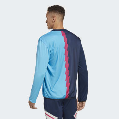 Heren Voetbal blauw Arsenal Pre-Match Warm Longsleeve