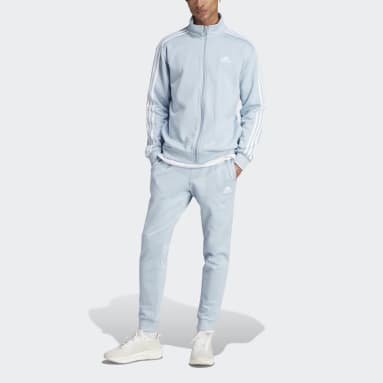 Survêtement à 3 bandes en molleton Basic Bleu Hommes Sportswear