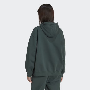 Sweat à Capuche Vert Foncé Femme Adidas Hoodie