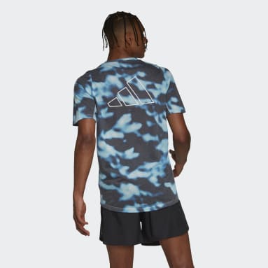 Männer Running Run Icons 3-Bar Allover Print T-Shirt Mehrfarbig
