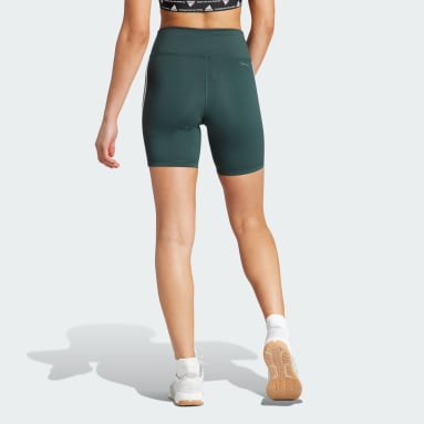 Nữ Tập Luyện Quần Short Legging Cạp Cao 3 Sọc Training Essentials