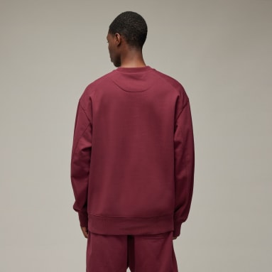 Men's Y-3 Burgundy Y-3 French Terry Crew Sweater