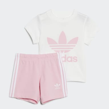 Adidas Infant Girls Salmon Pink Tunic & Capri Legging Athletic Sports  Outfit 18m 