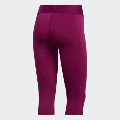 Women Training Burgundy Techfit Capri Tights