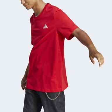 Muži Sportswear červená Tričko Essentials Single Jersey Embroidered Small Logo