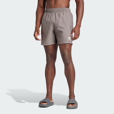Men's Originals Brown Adicolor Essentials Solid Swim Shorts