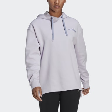 Polera con Capucha Terrex Logo Estampada Púrpura Mujer TERREX