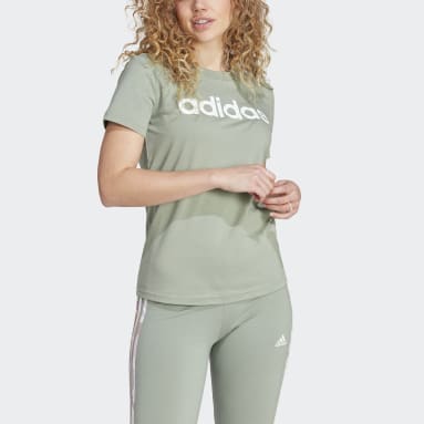 Women Sportswear Green Essentials Slim Logo Tee