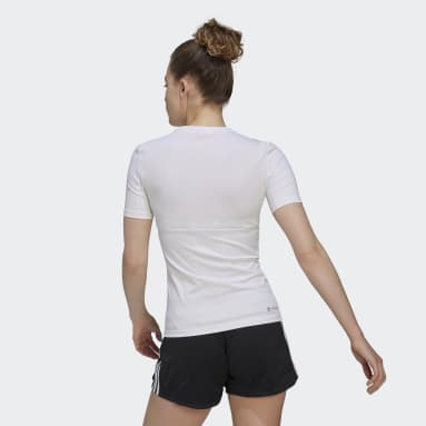 Kvinder Løb Hvid Techfit Training T-shirt