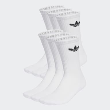 Originals Hvid Trefoil Cushion Crew sokker, 6 par