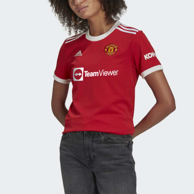 Women Football Red Manchester United 21/22 Home Jersey