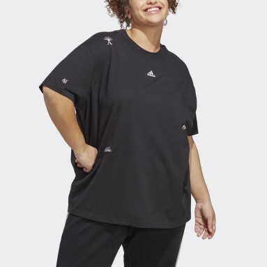 T-shirt boyfriend avec graphismes inspirés de la lithothérapie (Grandes tailles) noir Femmes Sportswear