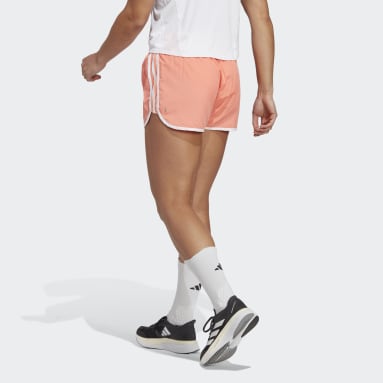 Shorts Corrida Marathon 20 Laranja Mulher Running
