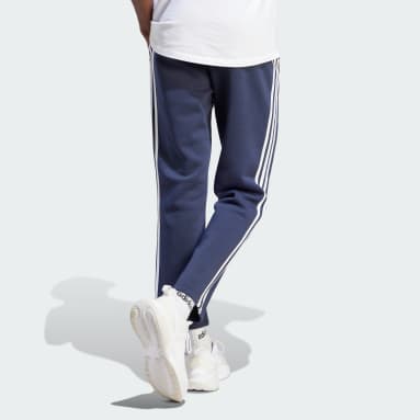 남성 Gym & Training Blue 에센셜 3S 오픈헴 플리스 팬츠