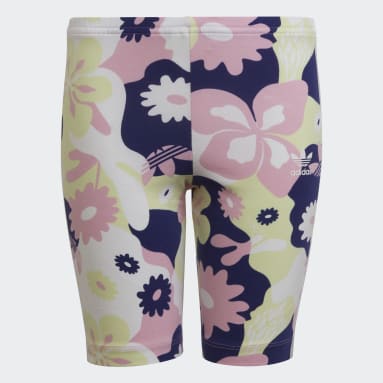 Youth Originals White Allover Flower Print Cycling Shorts