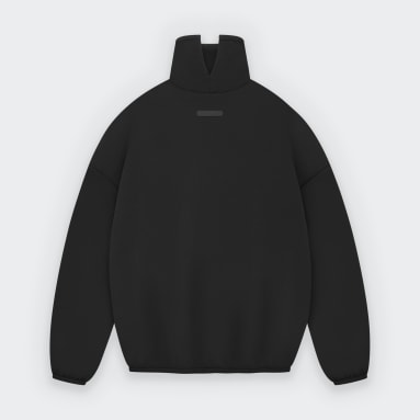 Women fear_of_god_athletics Black Fear of God Athletics 스웨이드 플리스 모크넥